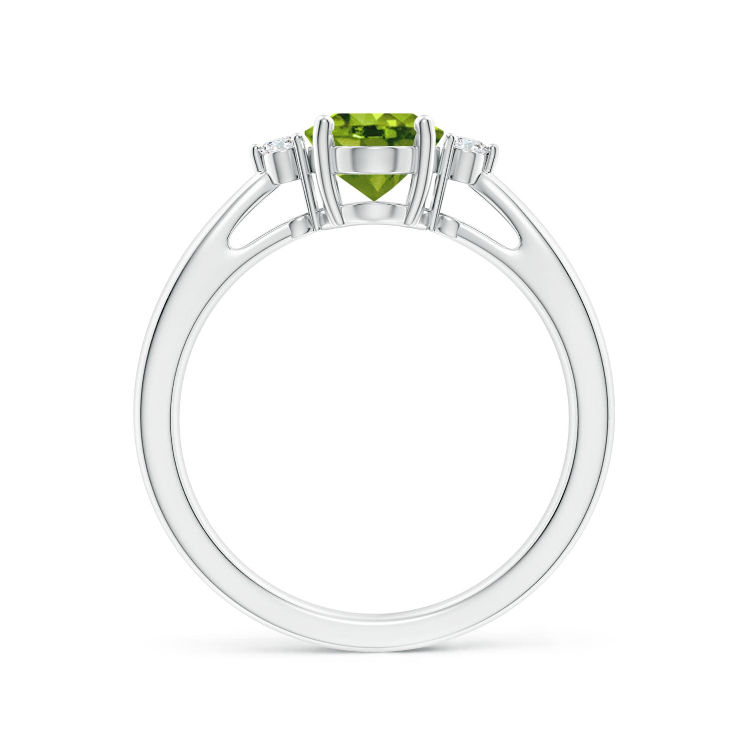 AAAA - Peridot / 1.41 CT / 14 KT White Gold