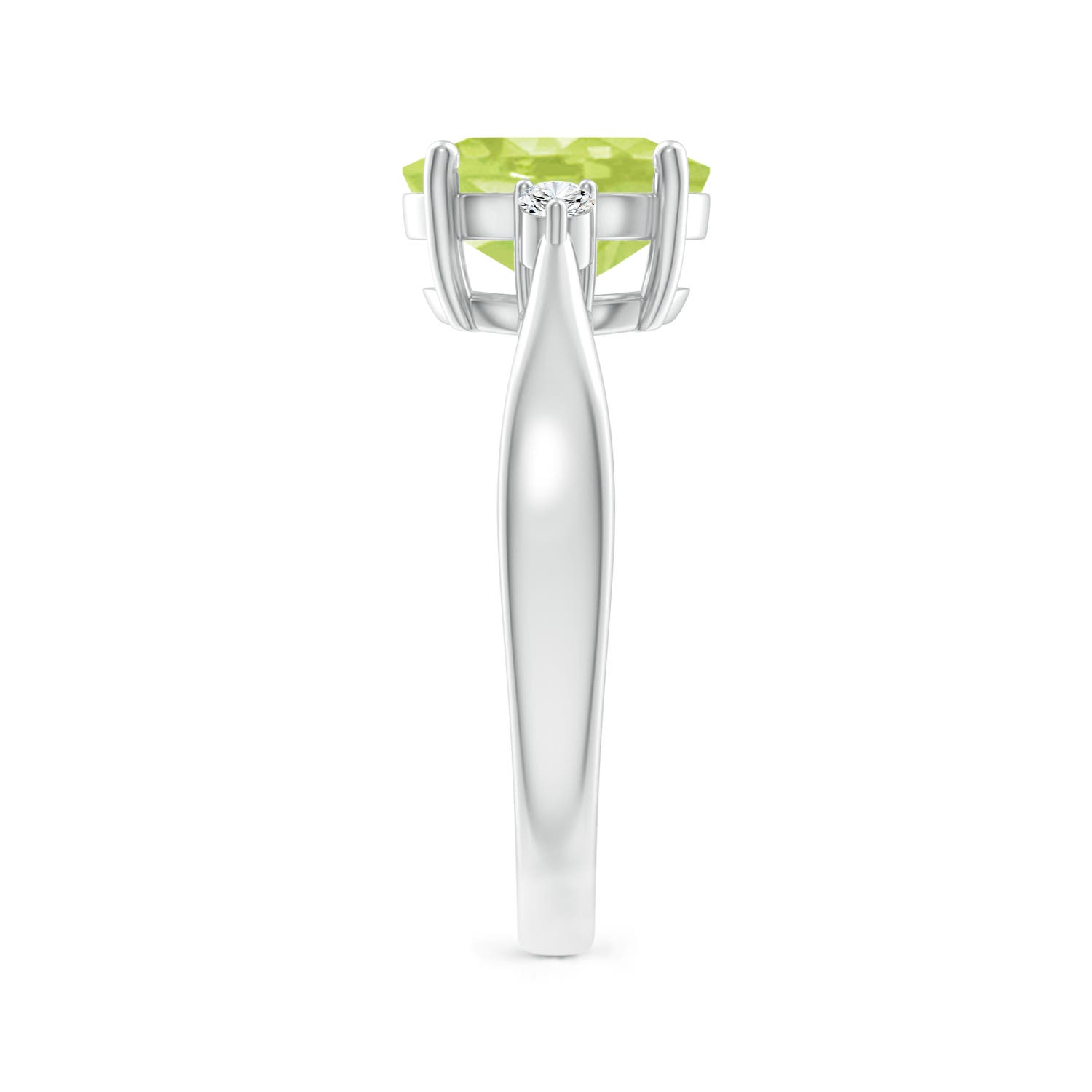 A - Peridot / 1.97 CT / 14 KT White Gold