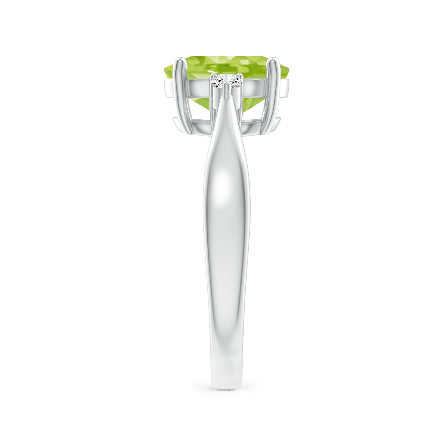 AA - Peridot / 1.97 CT / 14 KT White Gold