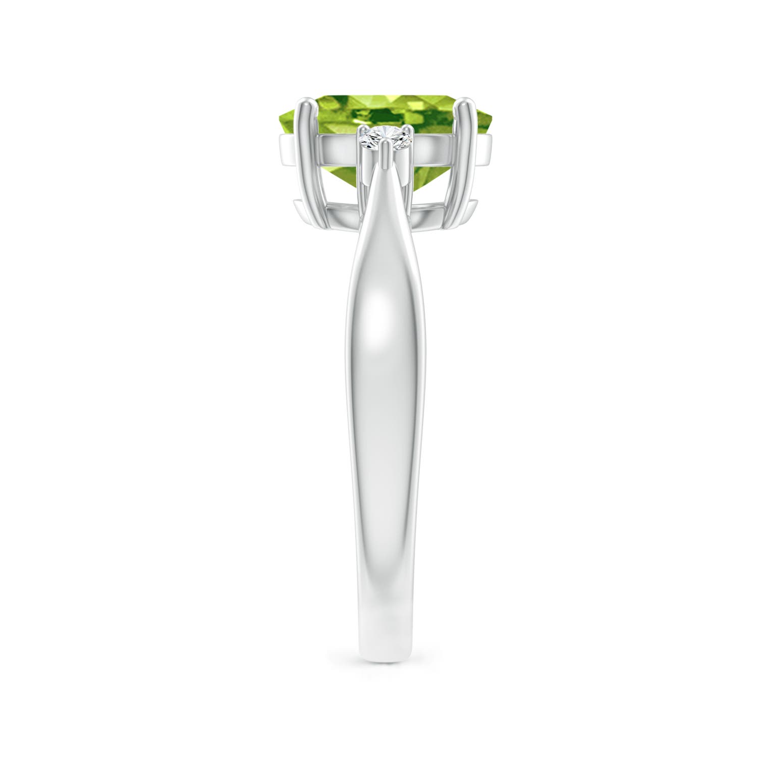 AAA - Peridot / 1.97 CT / 14 KT White Gold