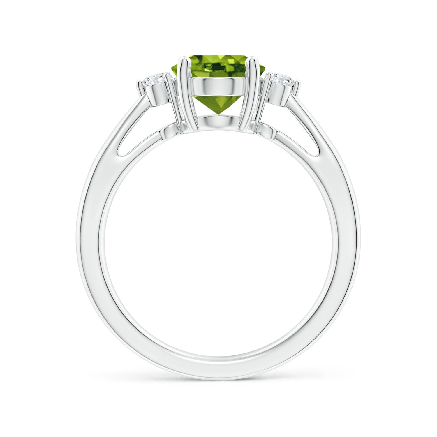 AAAA - Peridot / 1.97 CT / 14 KT White Gold