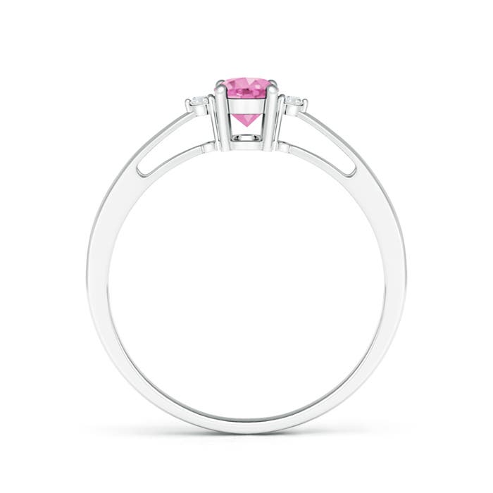 A - Pink Sapphire / 0.58 CT / 14 KT White Gold