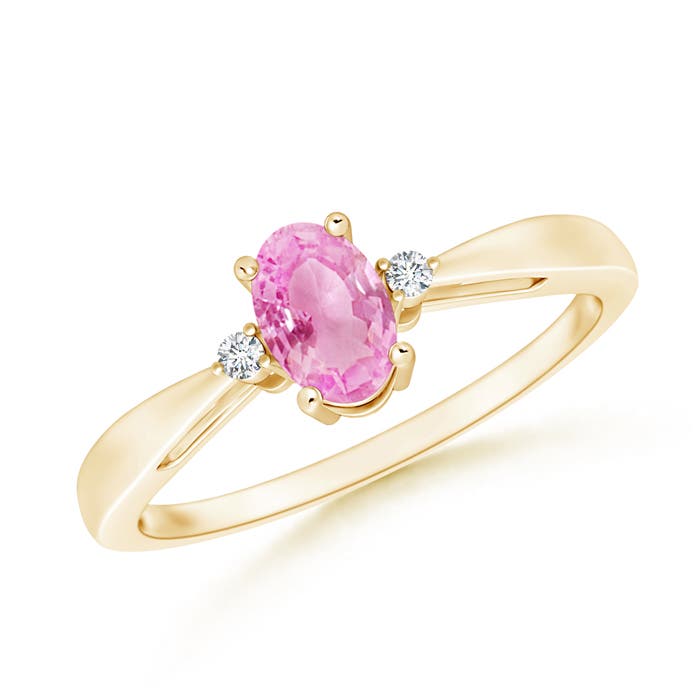 A - Pink Sapphire / 0.58 CT / 14 KT Yellow Gold