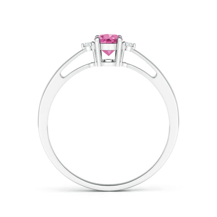 AA - Pink Sapphire / 0.58 CT / 14 KT White Gold