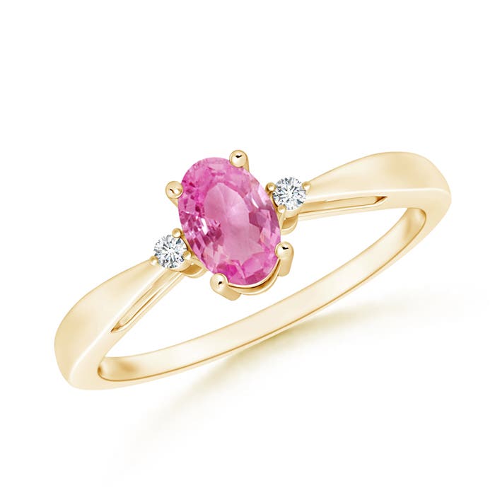 AA - Pink Sapphire / 0.58 CT / 14 KT Yellow Gold