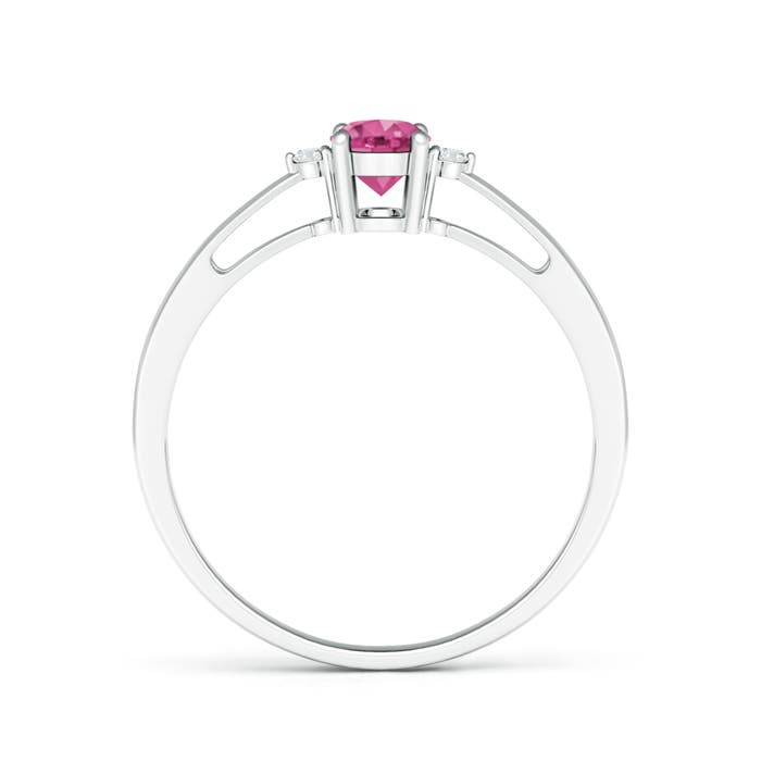 AAAA - Pink Sapphire / 0.58 CT / 14 KT White Gold