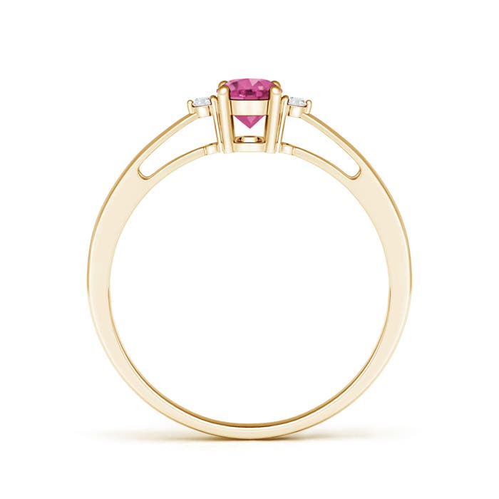 AAAA - Pink Sapphire / 0.58 CT / 14 KT Yellow Gold