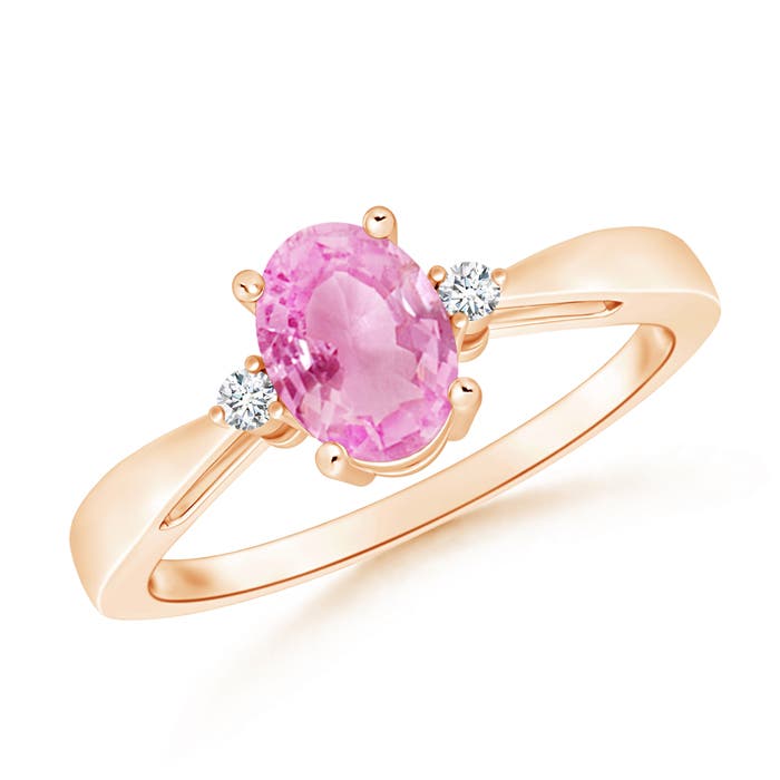 A - Pink Sapphire / 0.89 CT / 14 KT Rose Gold