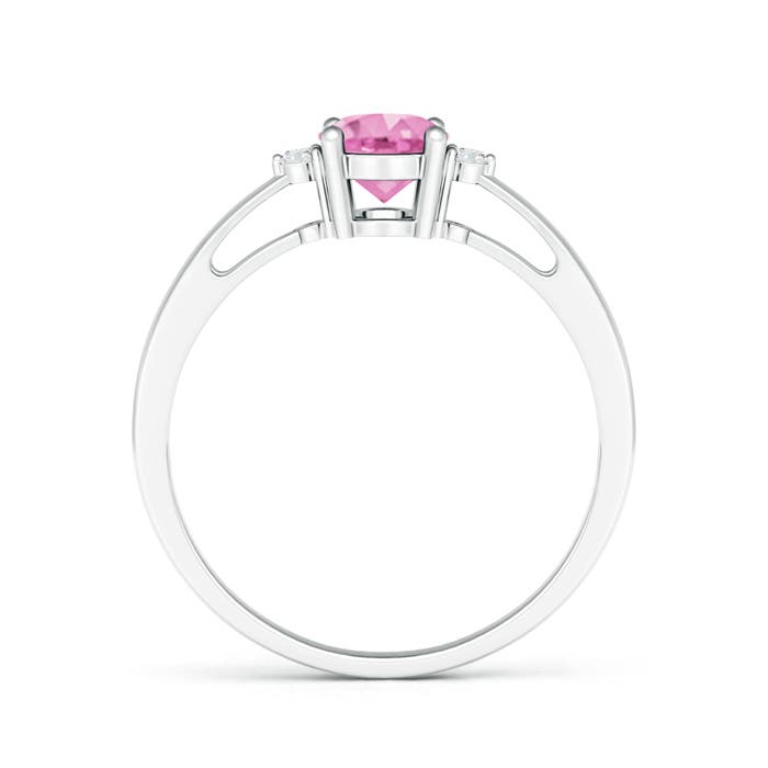 A - Pink Sapphire / 0.89 CT / 14 KT White Gold