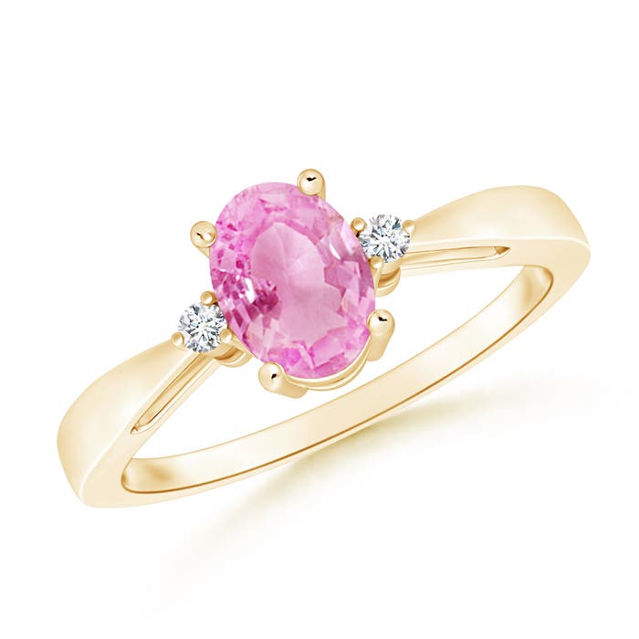 A - Pink Sapphire / 0.89 CT / 14 KT Yellow Gold