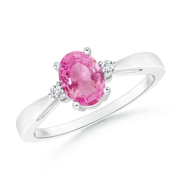 AA - Pink Sapphire / 0.89 CT / 14 KT White Gold