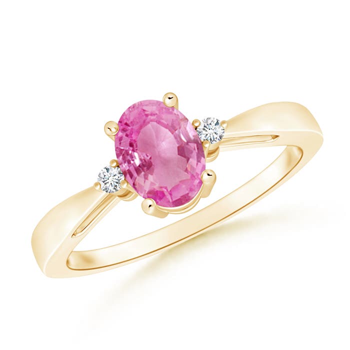 AA - Pink Sapphire / 0.89 CT / 14 KT Yellow Gold