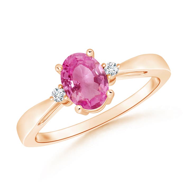 AAA - Pink Sapphire / 0.89 CT / 14 KT Rose Gold