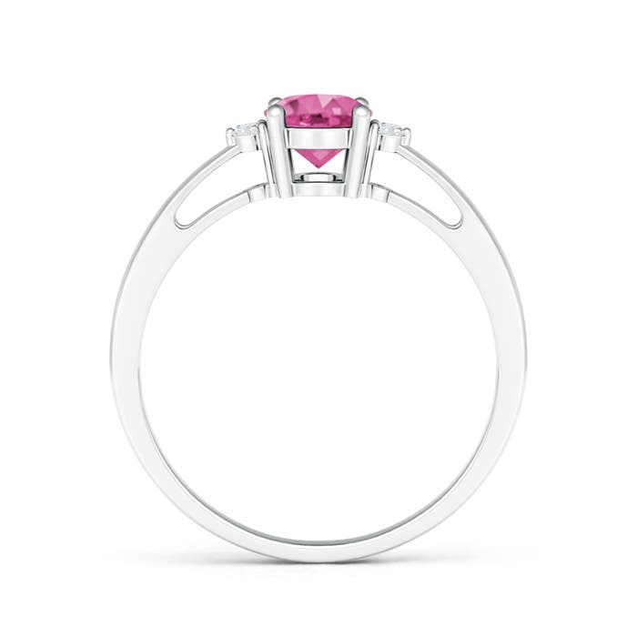 AAA - Pink Sapphire / 0.89 CT / 14 KT White Gold