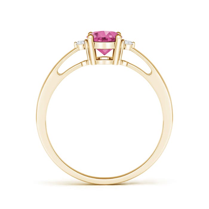 AAA - Pink Sapphire / 0.89 CT / 14 KT Yellow Gold