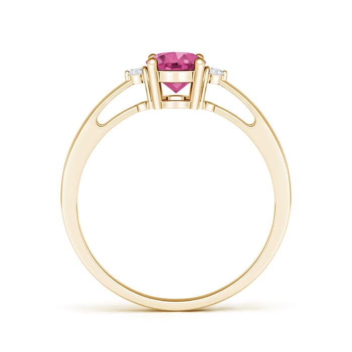 AAAA - Pink Sapphire / 0.89 CT / 14 KT Yellow Gold