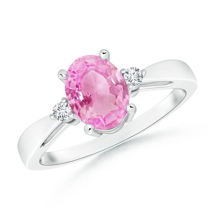 A - Pink Sapphire / 1.51 CT / 14 KT White Gold