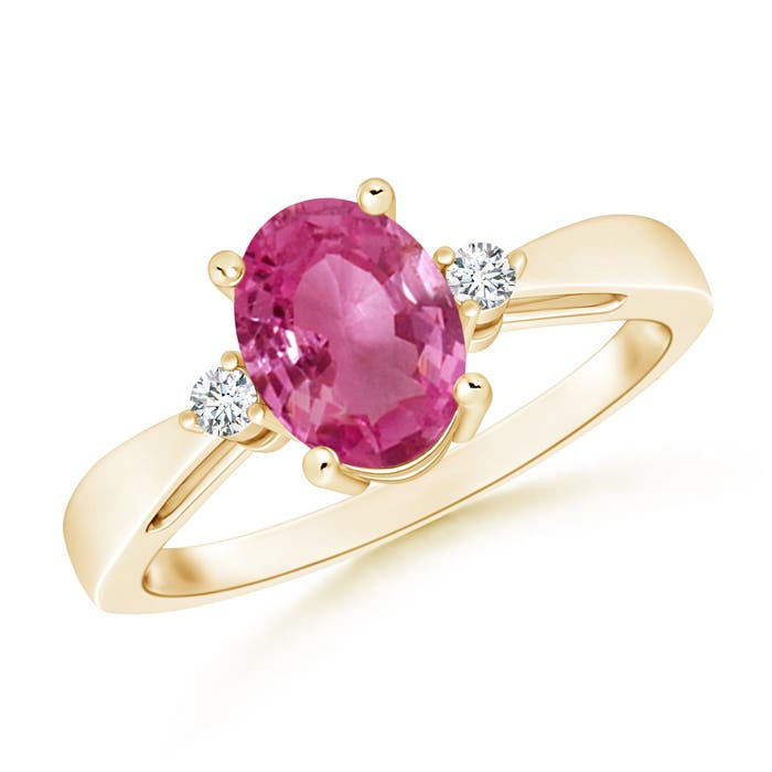 AAAA - Pink Sapphire / 1.51 CT / 14 KT Yellow Gold