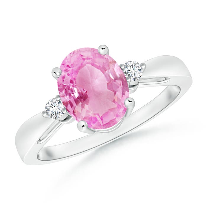 A - Pink Sapphire / 1.97 CT / 14 KT White Gold