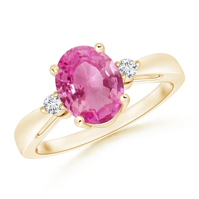 AAA - Pink Sapphire / 1.97 CT / 14 KT Yellow Gold