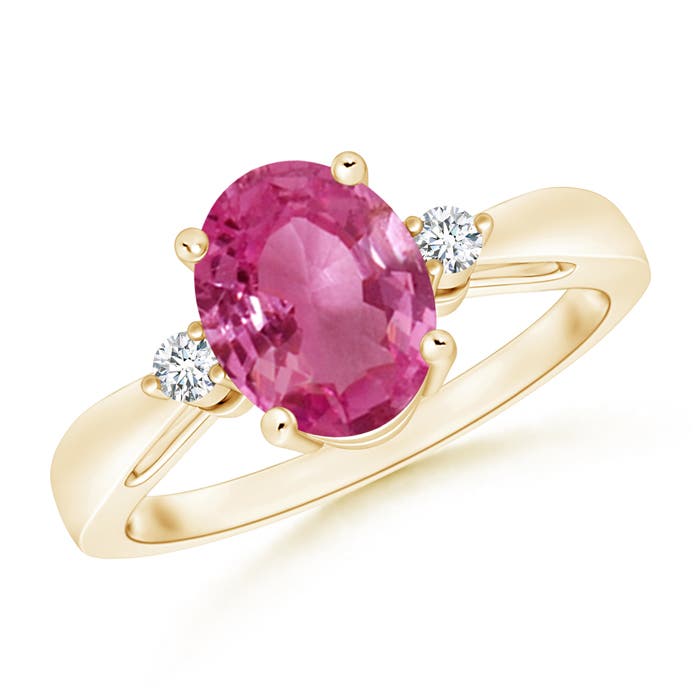 AAAA - Pink Sapphire / 1.97 CT / 14 KT Yellow Gold