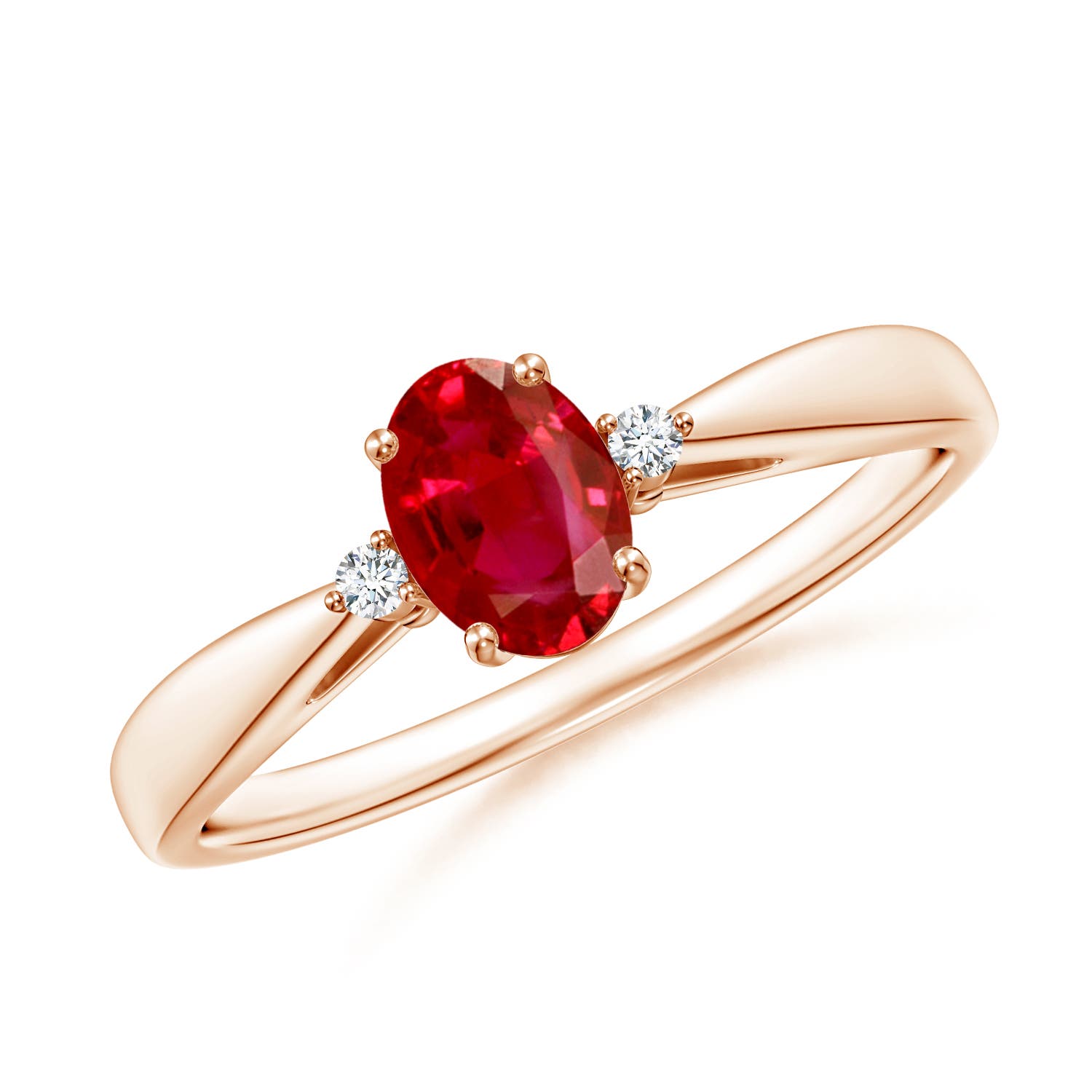 Classic Solitaire Oval Ruby Promise Ring
