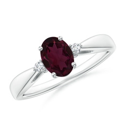 White Gold White Gold Rhodolite Garnet Rings