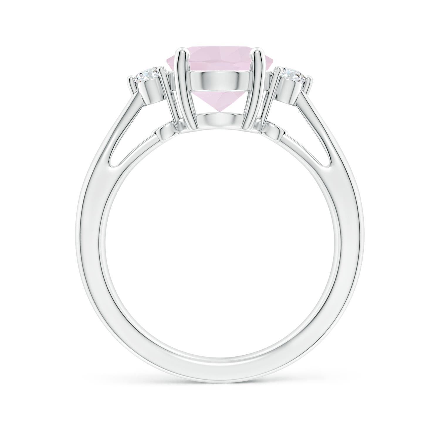 A - Rose Quartz / 2.29 CT / 14 KT White Gold