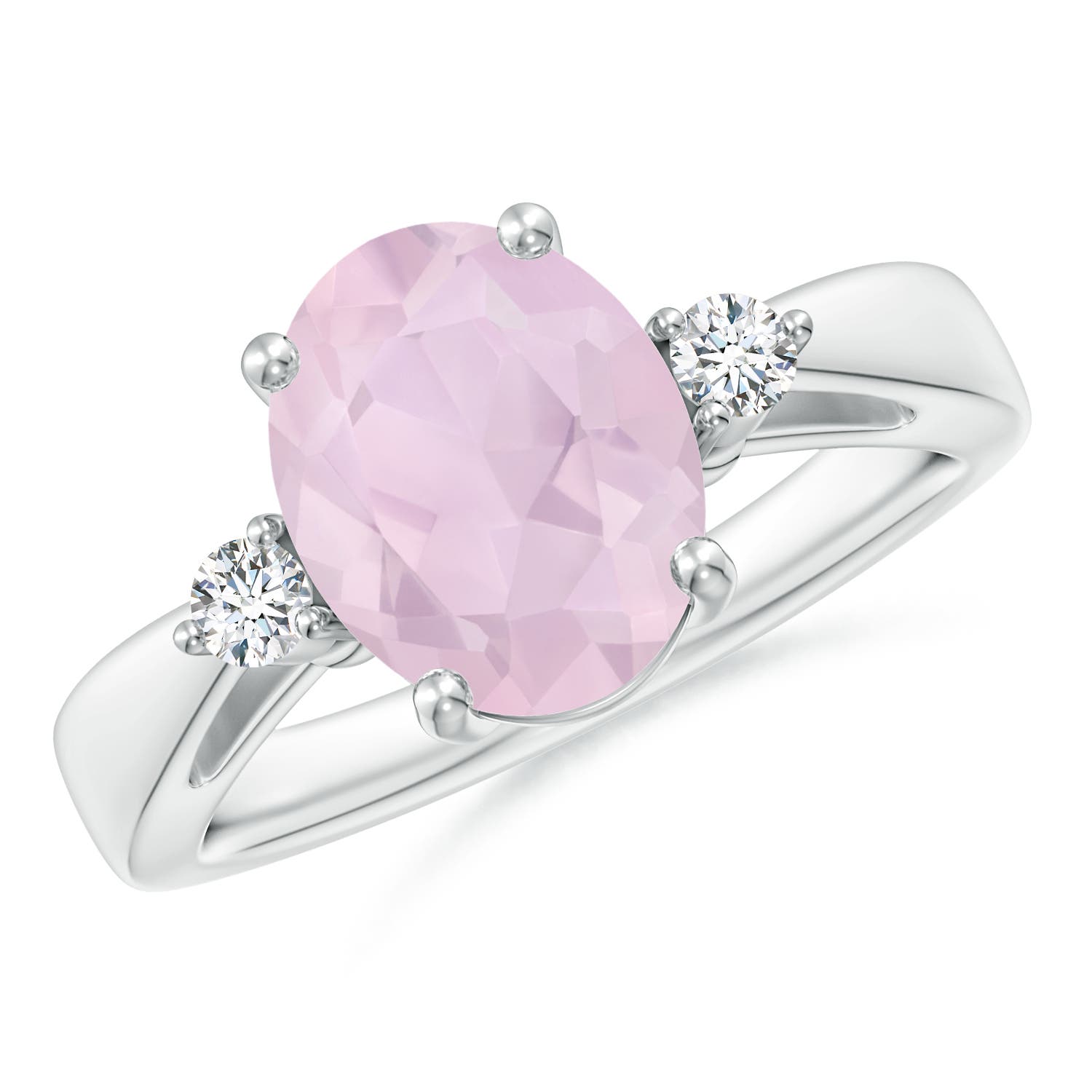 AA - Rose Quartz / 2.29 CT / 14 KT White Gold