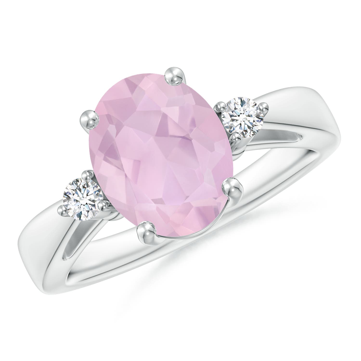 AAA - Rose Quartz / 2.29 CT / 14 KT White Gold