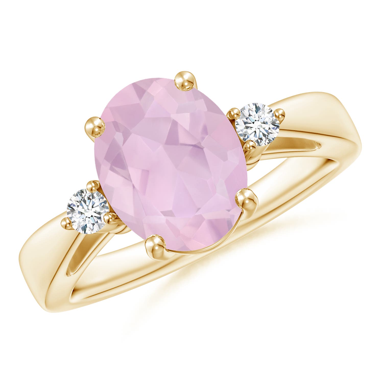 AAA - Rose Quartz / 2.29 CT / 14 KT Yellow Gold