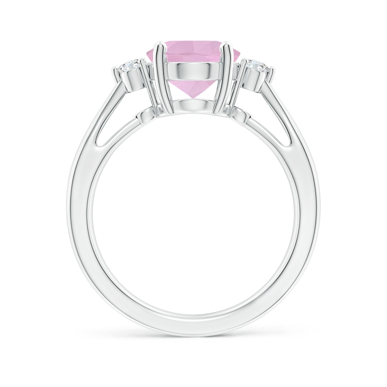 AAAA - Rose Quartz / 2.29 CT / 14 KT White Gold