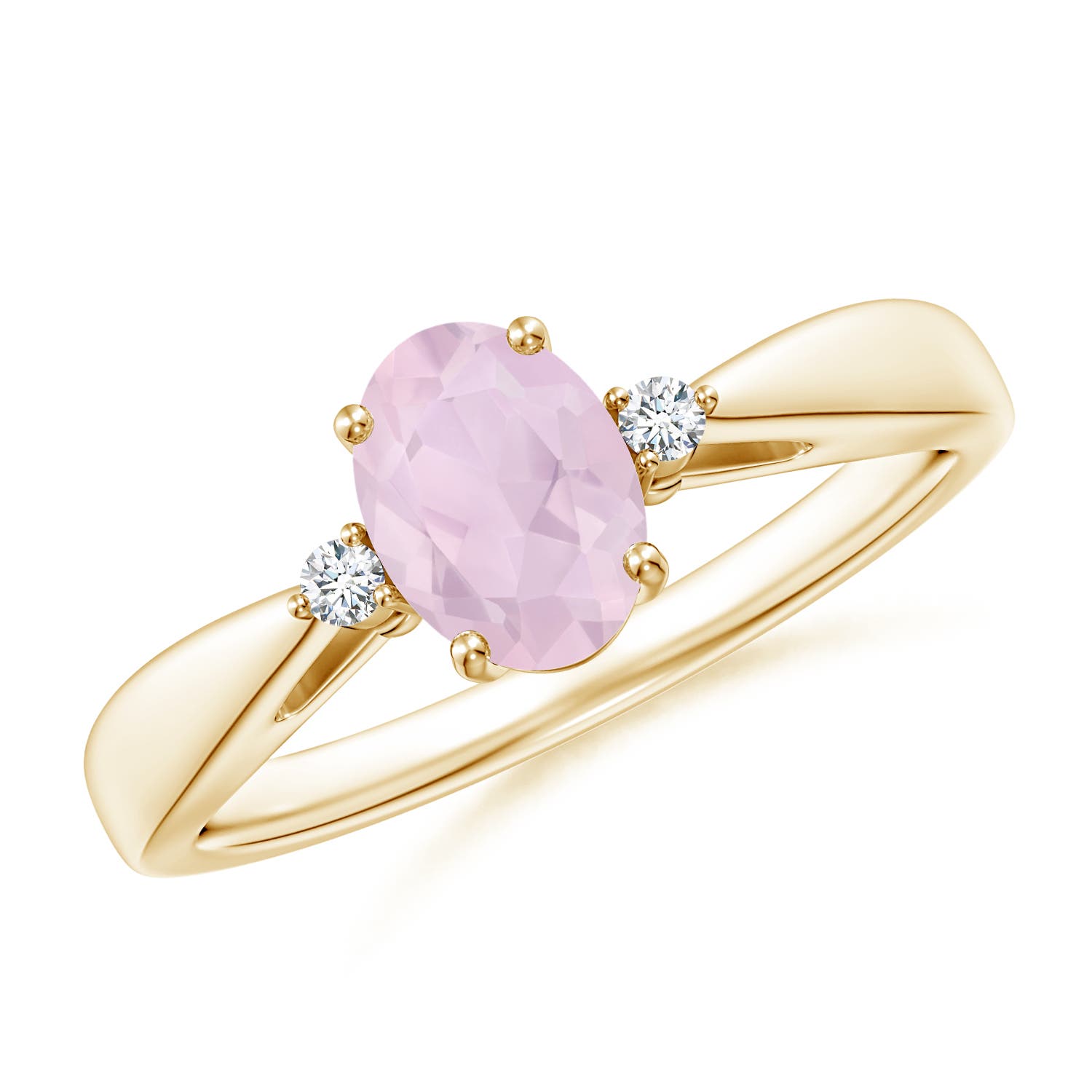 AA - Rose Quartz / 0.74 CT / 14 KT Yellow Gold