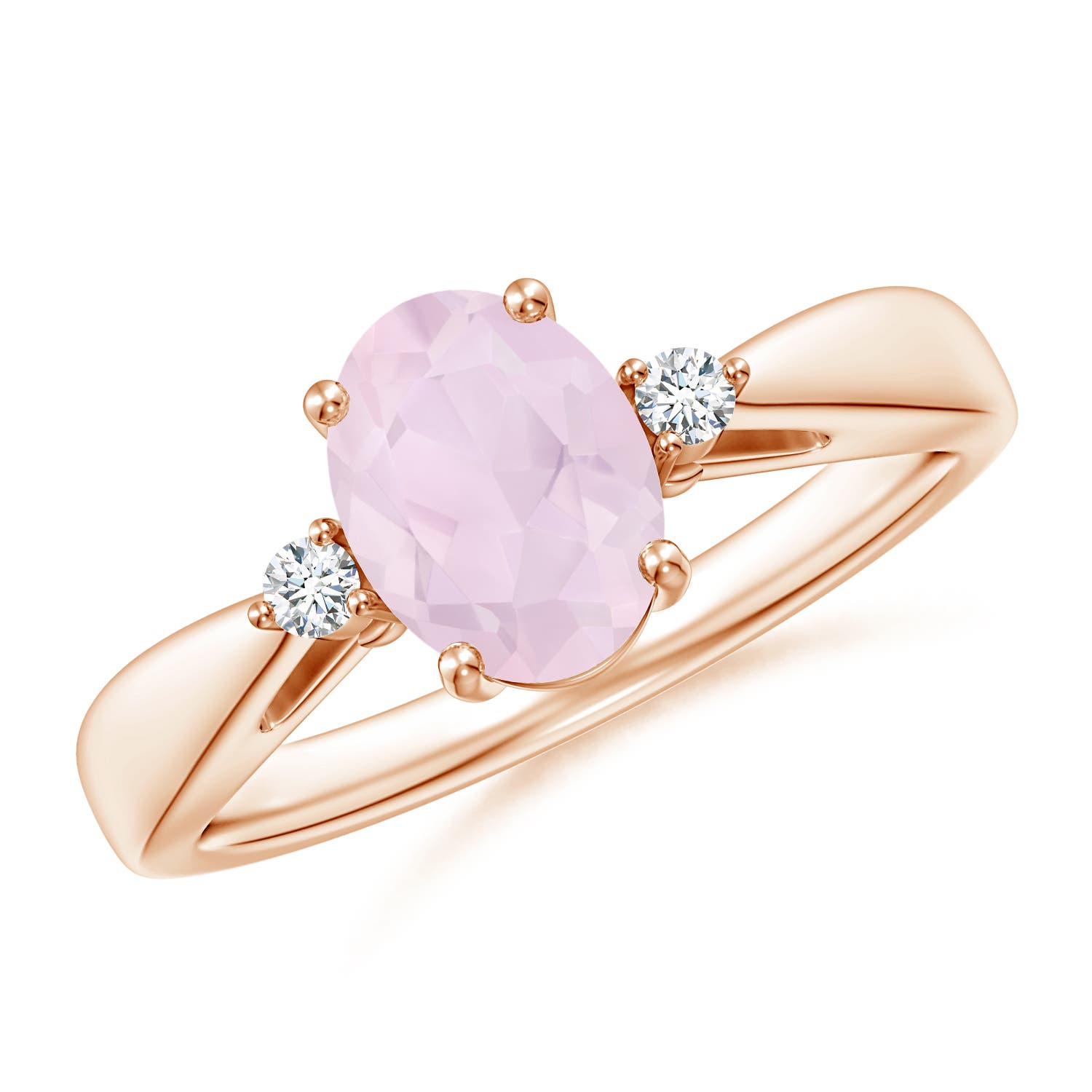 A - Rose Quartz / 1.06 CT / 14 KT Rose Gold