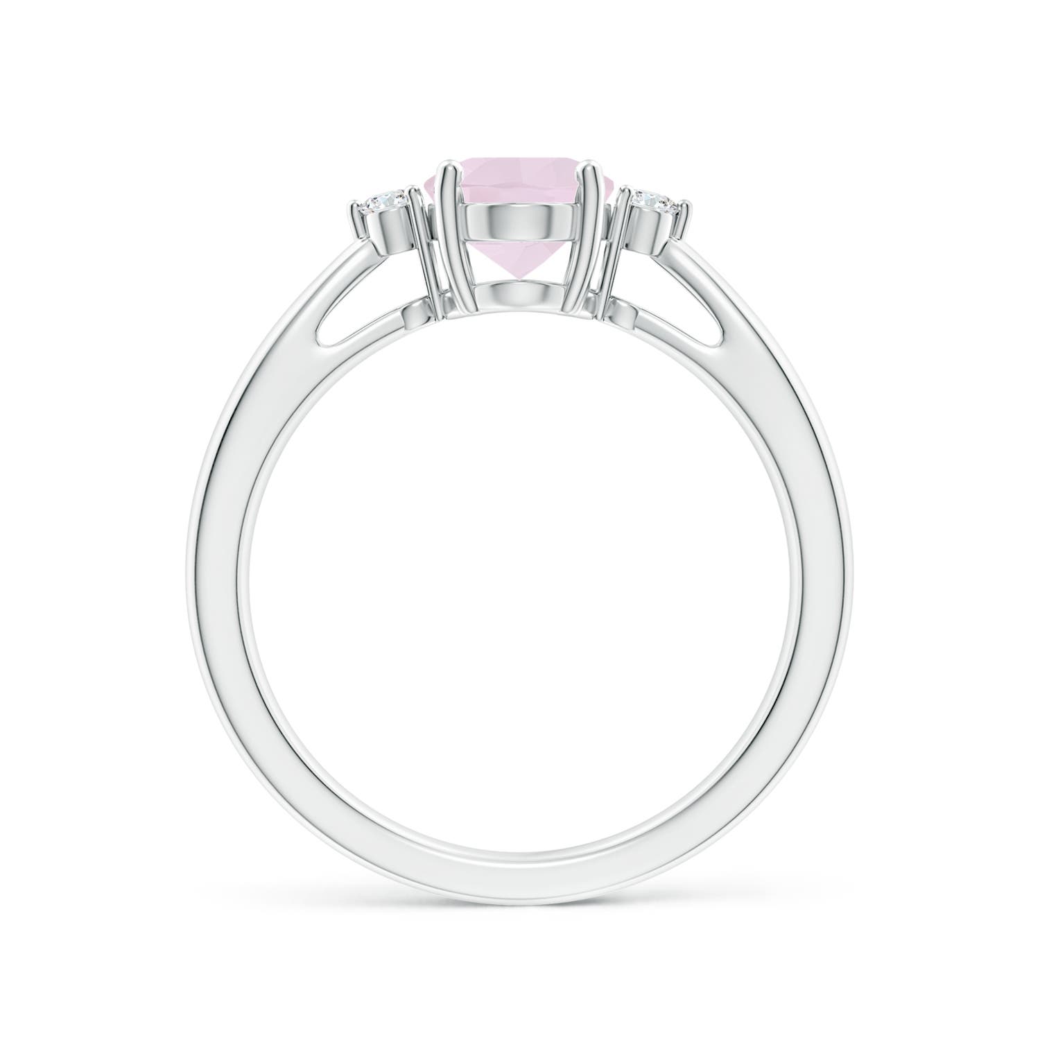 A - Rose Quartz / 1.06 CT / 14 KT White Gold