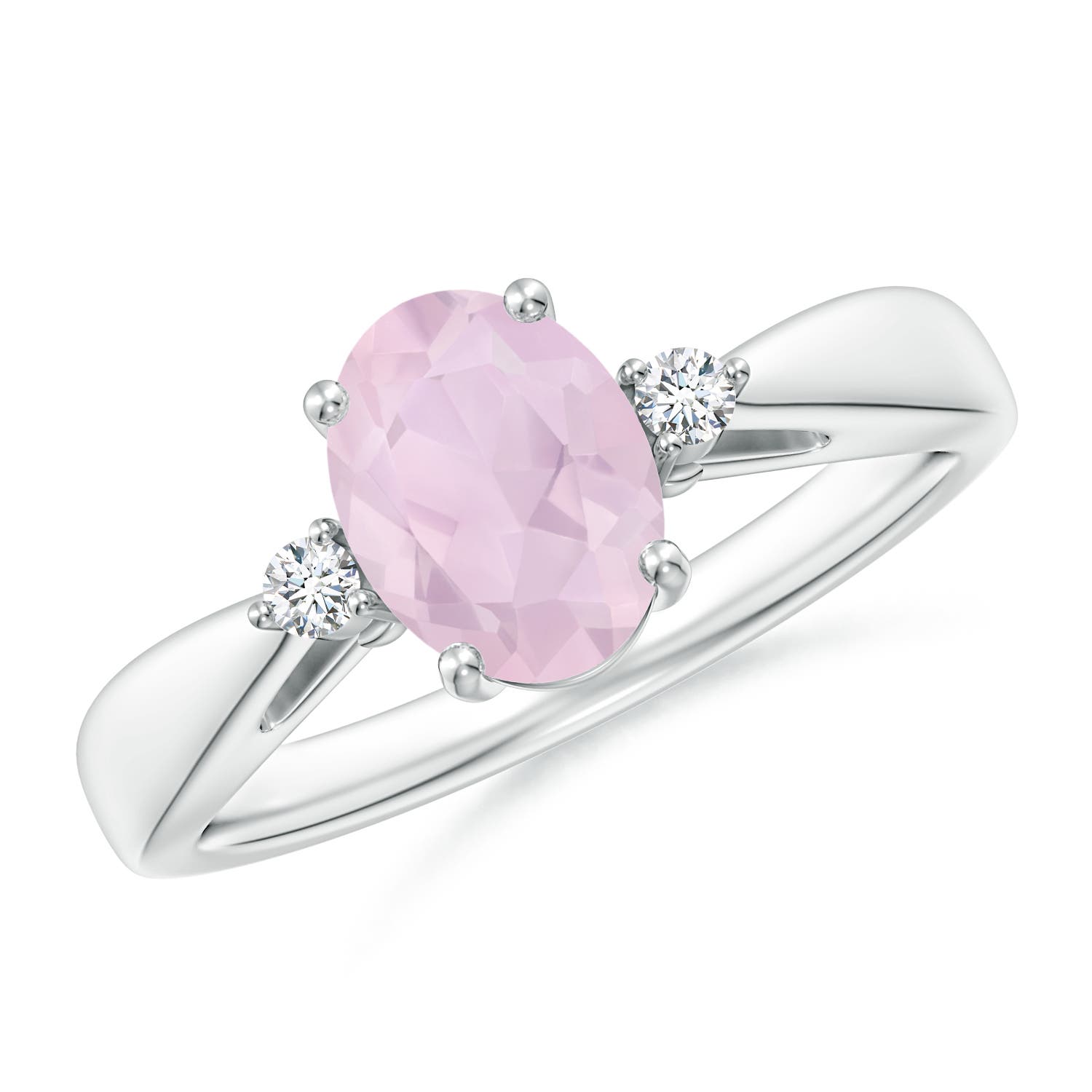 AA - Rose Quartz / 1.06 CT / 14 KT White Gold