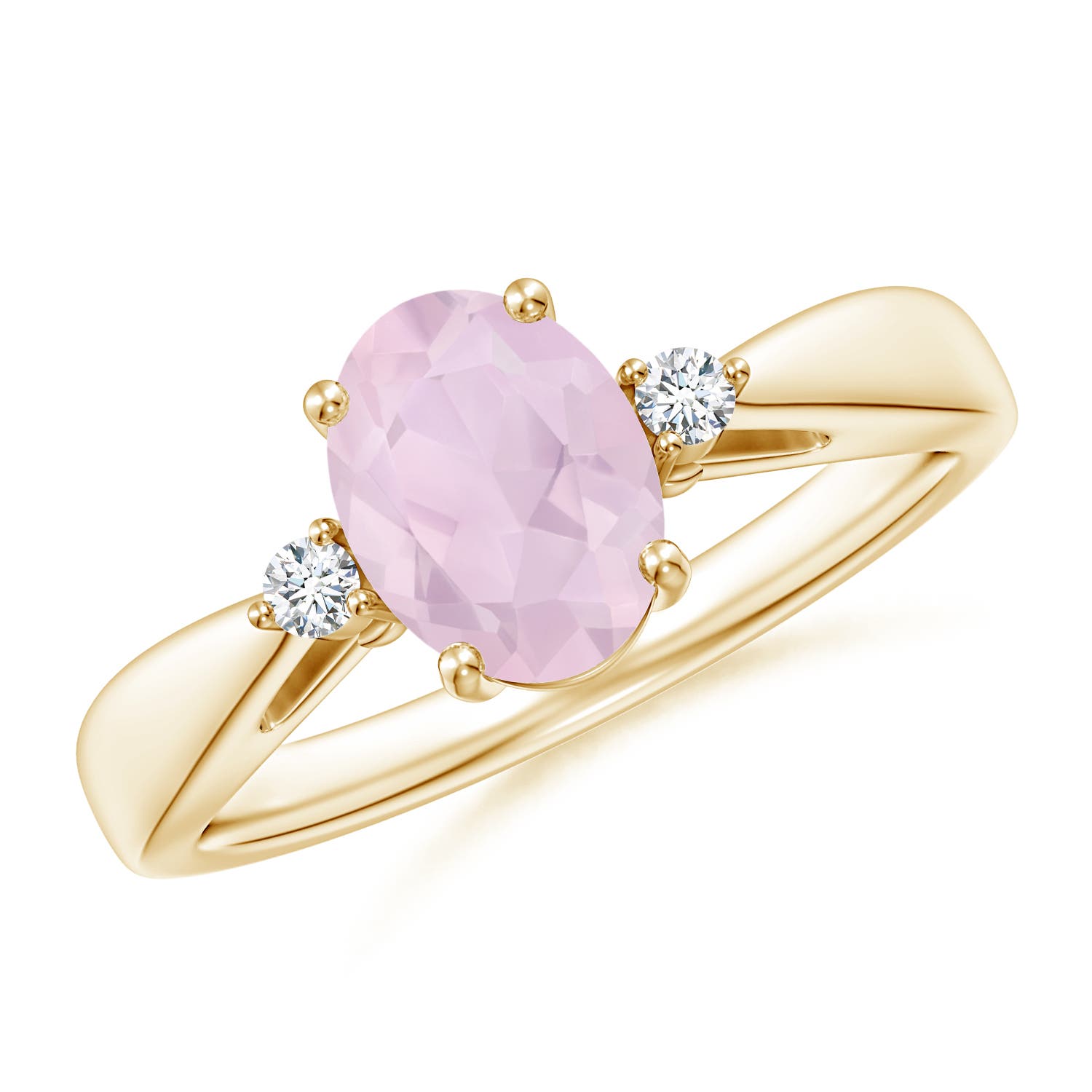 AA - Rose Quartz / 1.06 CT / 14 KT Yellow Gold