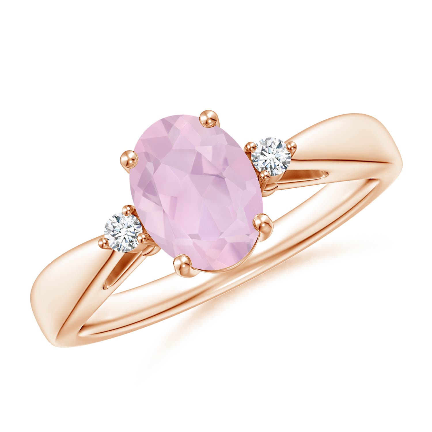 AAA - Rose Quartz / 1.06 CT / 14 KT Rose Gold