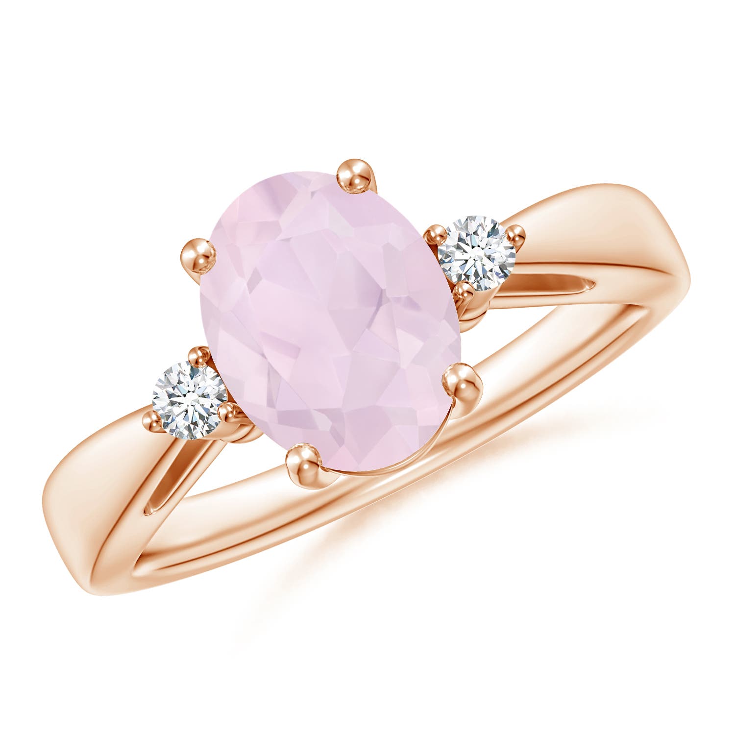 A - Rose Quartz / 1.59 CT / 14 KT Rose Gold