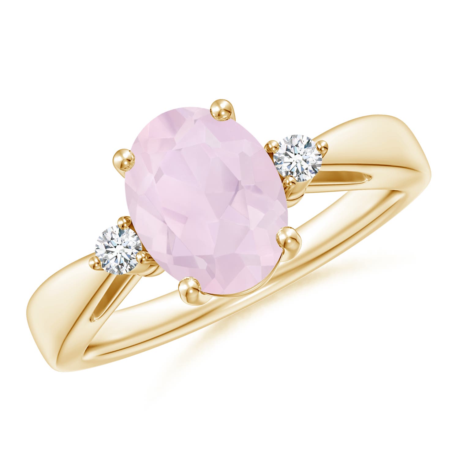 A - Rose Quartz / 1.59 CT / 14 KT Yellow Gold