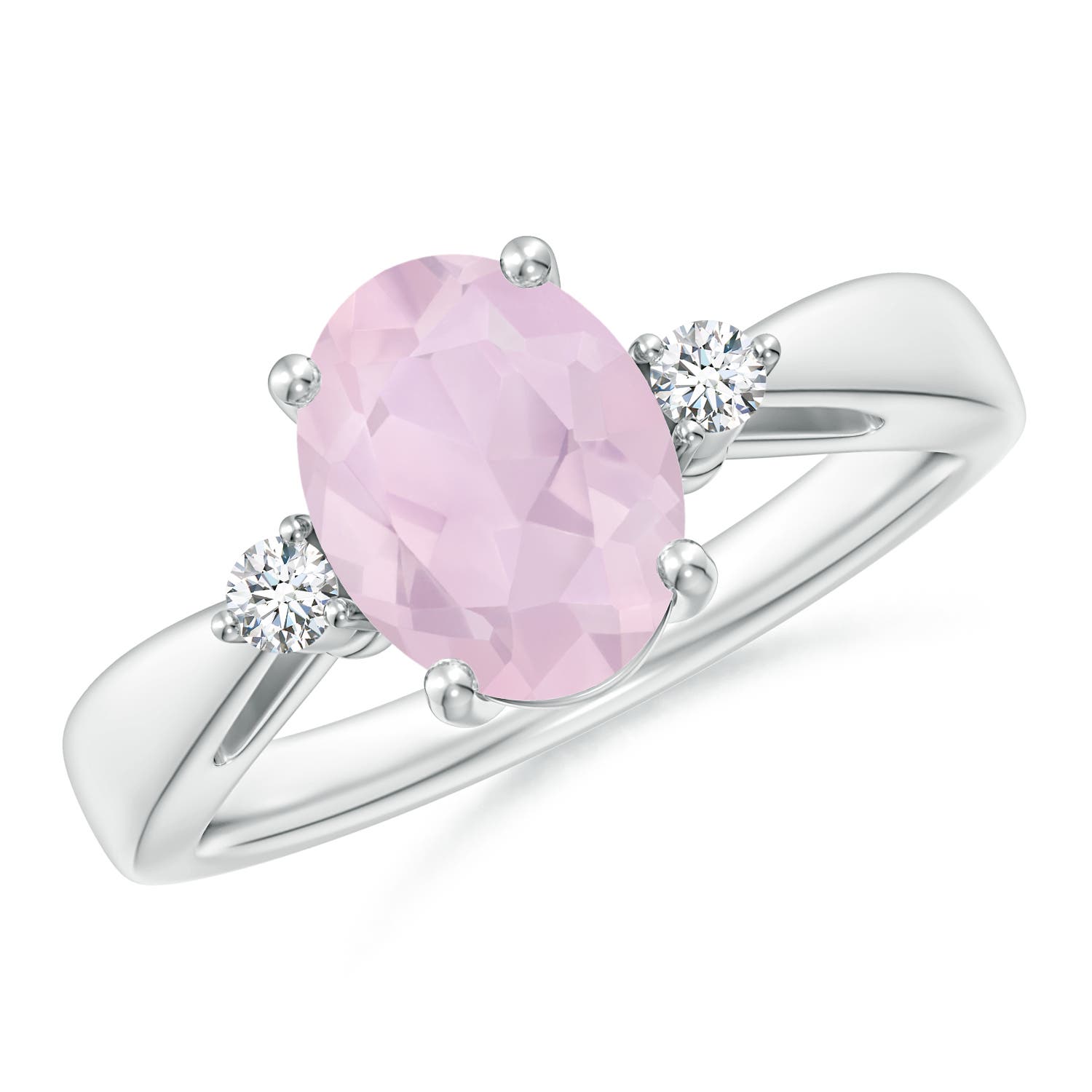 AA - Rose Quartz / 1.59 CT / 14 KT White Gold