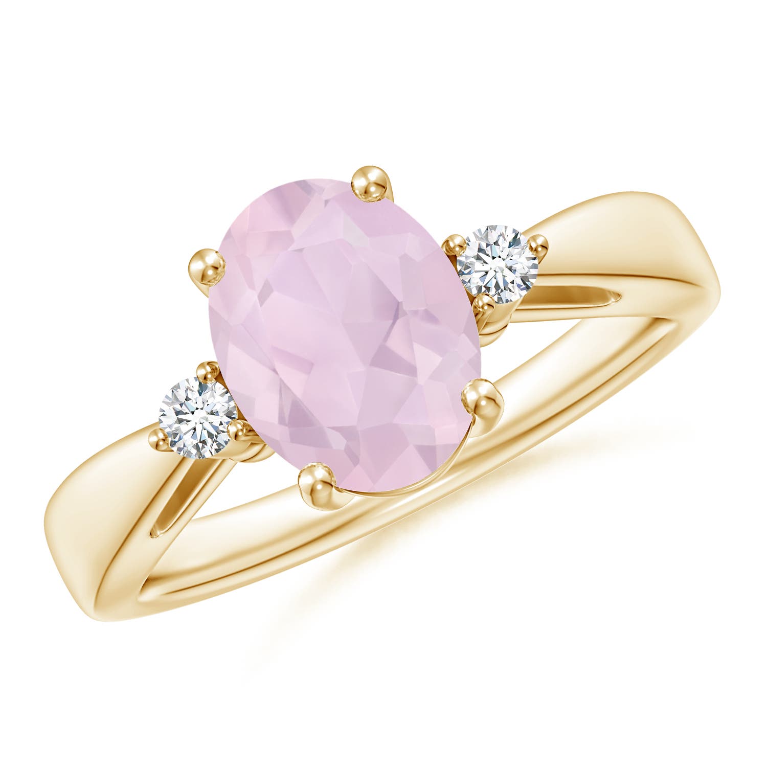 AA - Rose Quartz / 1.59 CT / 14 KT Yellow Gold