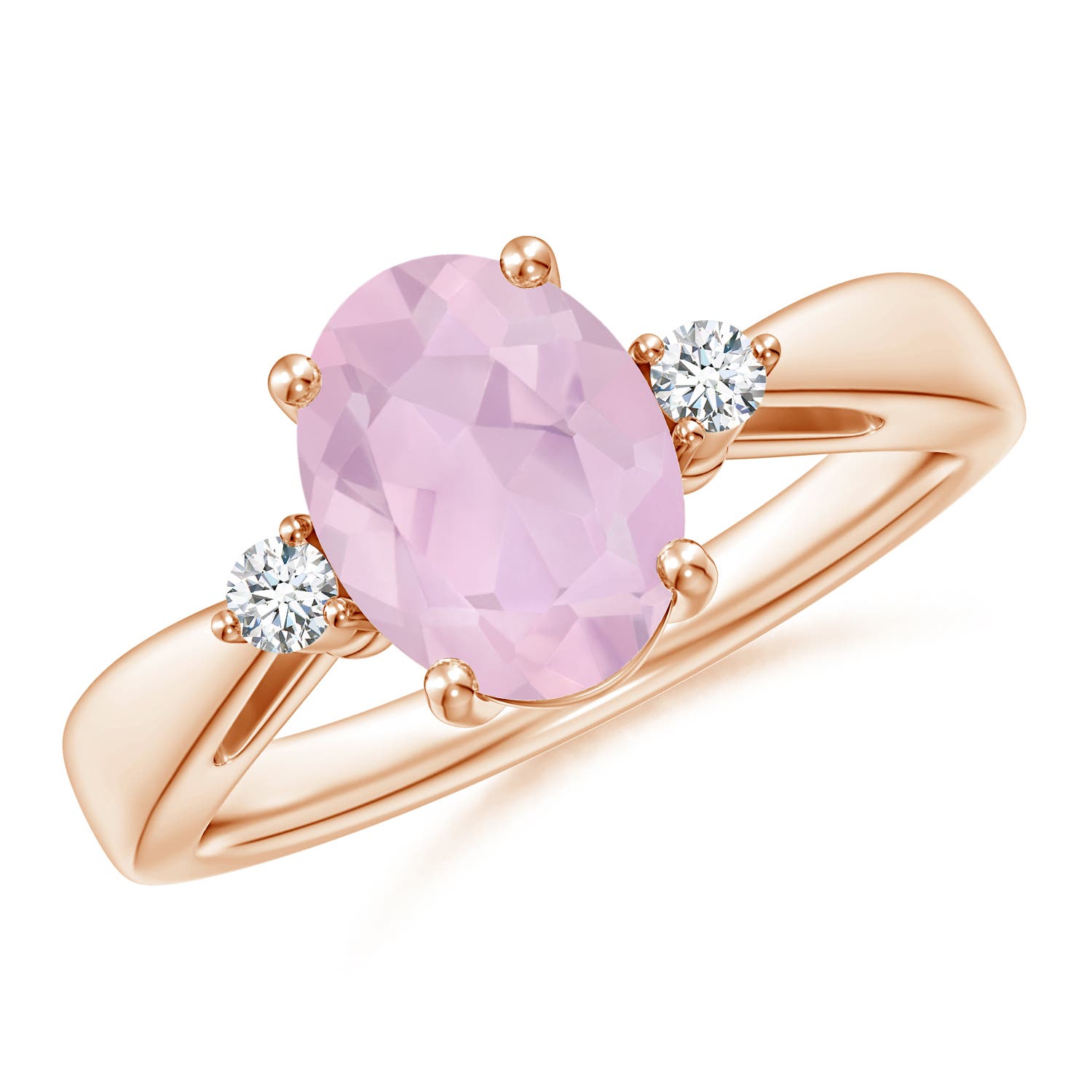 AAA - Rose Quartz / 1.59 CT / 14 KT Rose Gold