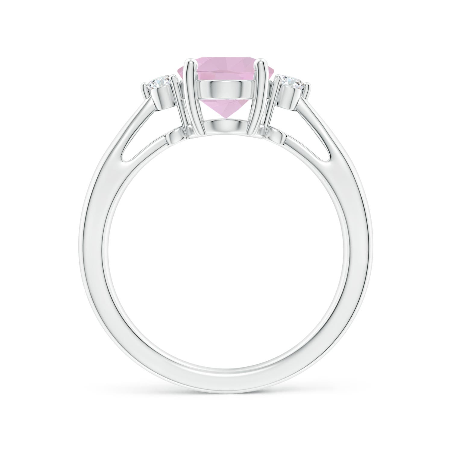 AAA - Rose Quartz / 1.59 CT / 14 KT White Gold