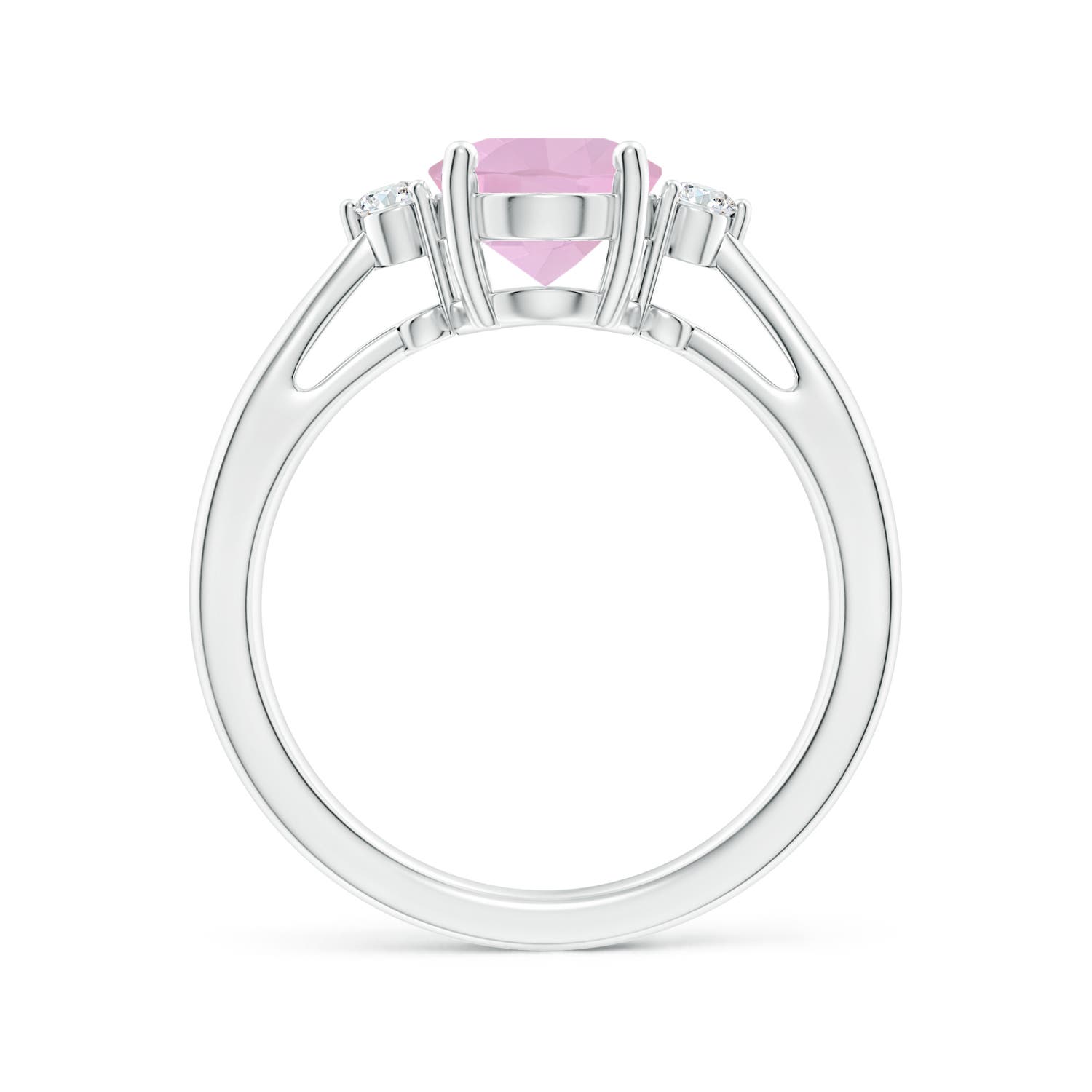 AAAA - Rose Quartz / 1.59 CT / 14 KT White Gold