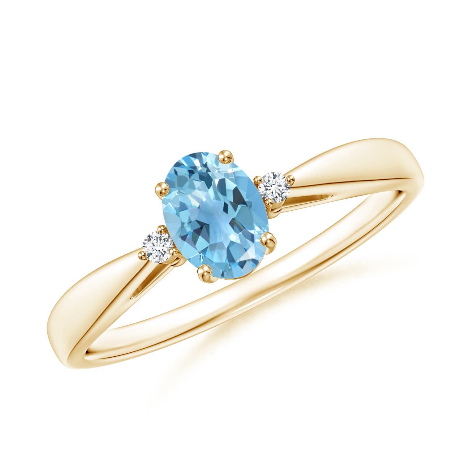 A - Swiss Blue Topaz / 0.57 CT / 14 KT Yellow Gold