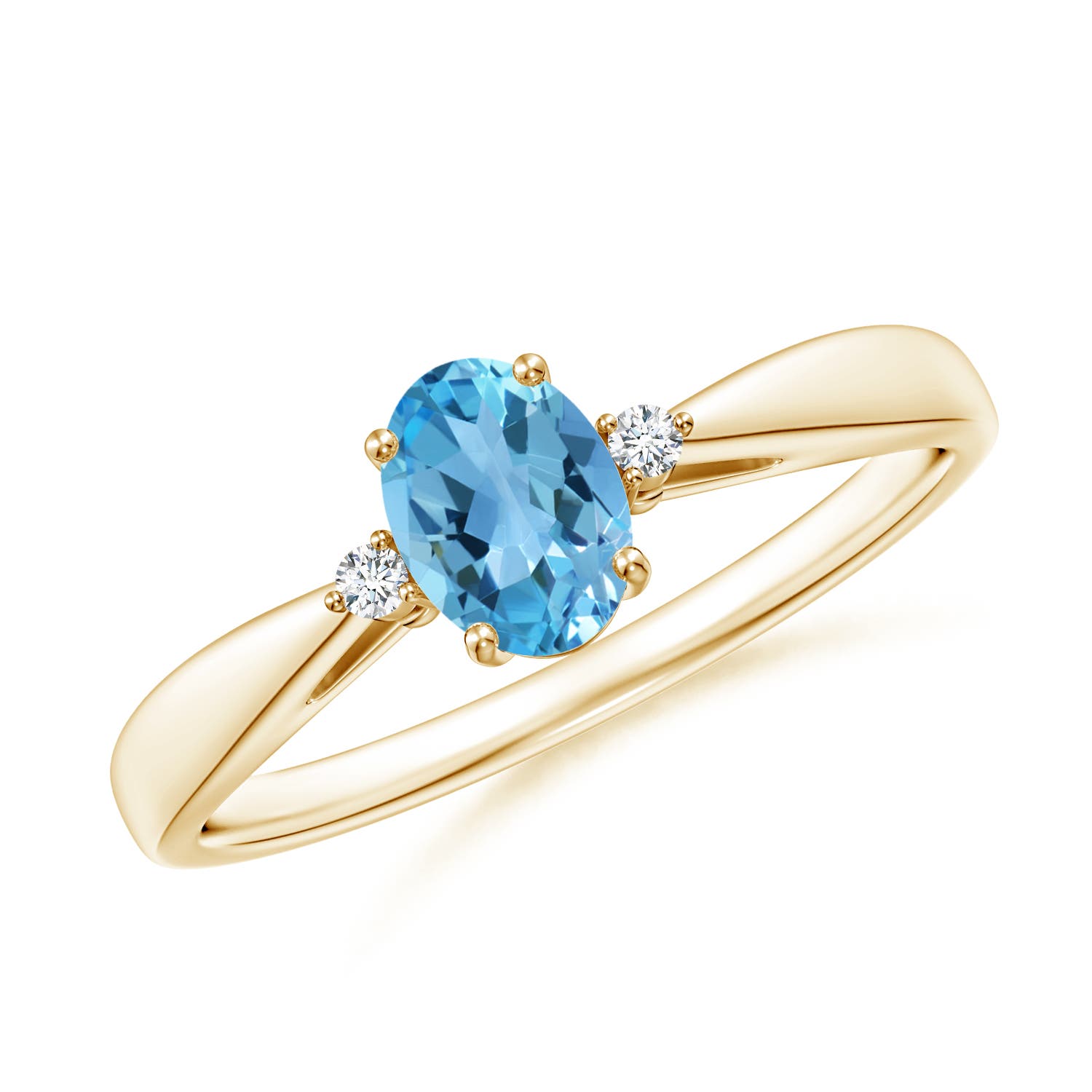 AA - Swiss Blue Topaz / 0.57 CT / 14 KT Yellow Gold