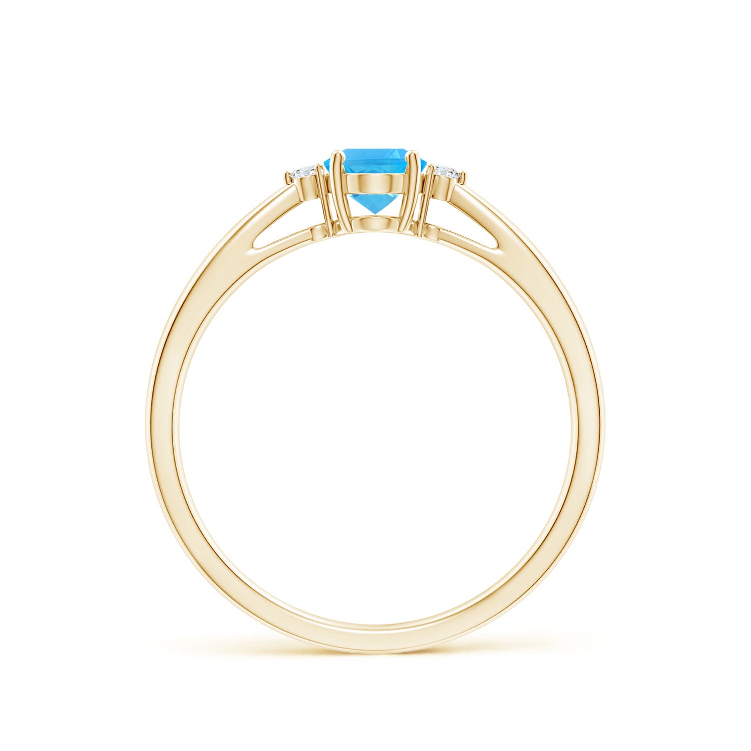 AAA - Swiss Blue Topaz / 0.57 CT / 14 KT Yellow Gold