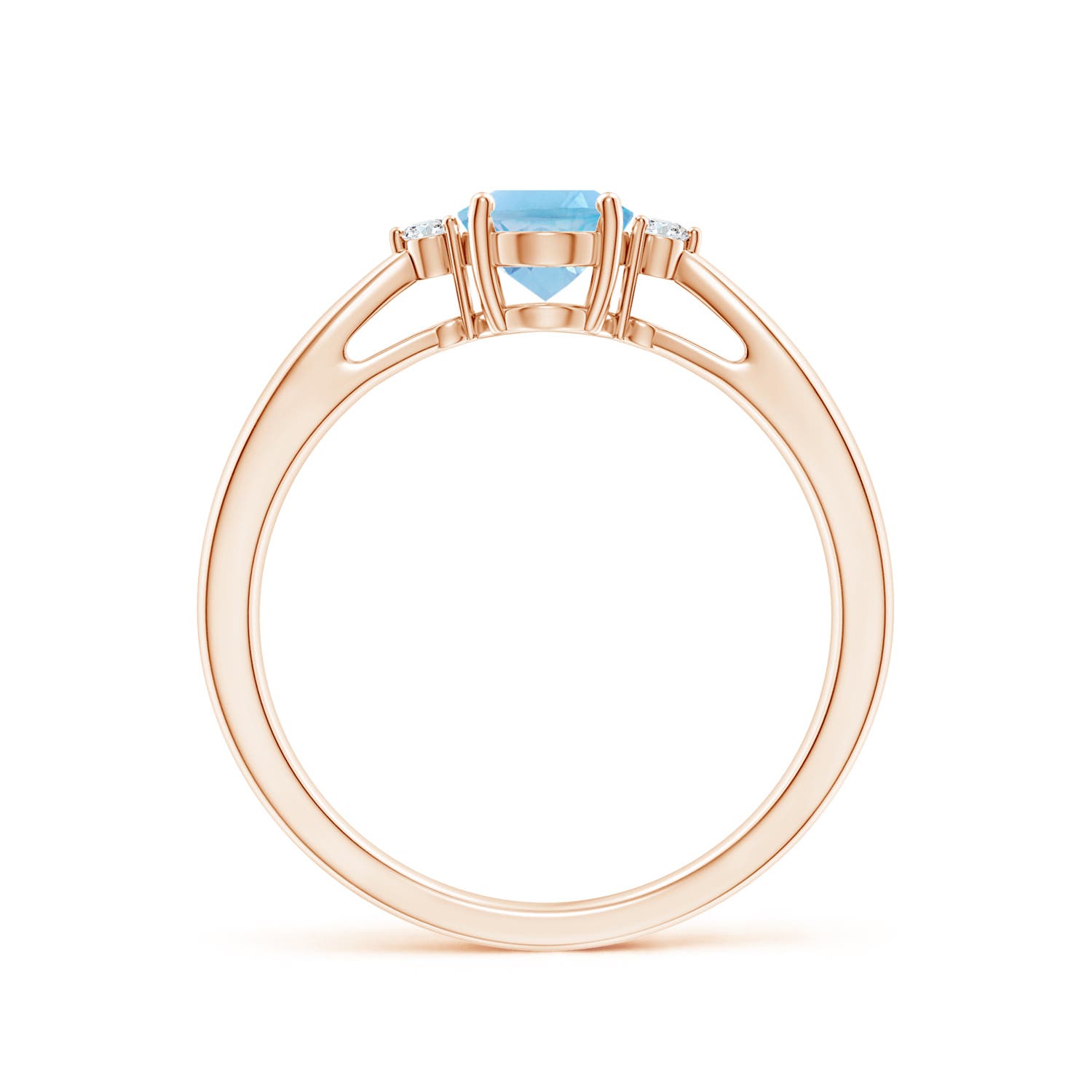 A - Swiss Blue Topaz / 0.99 CT / 14 KT Rose Gold