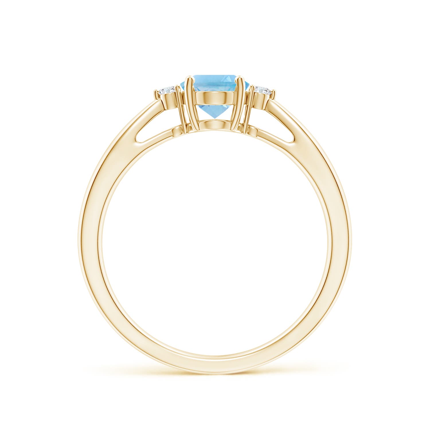 A - Swiss Blue Topaz / 0.99 CT / 14 KT Yellow Gold